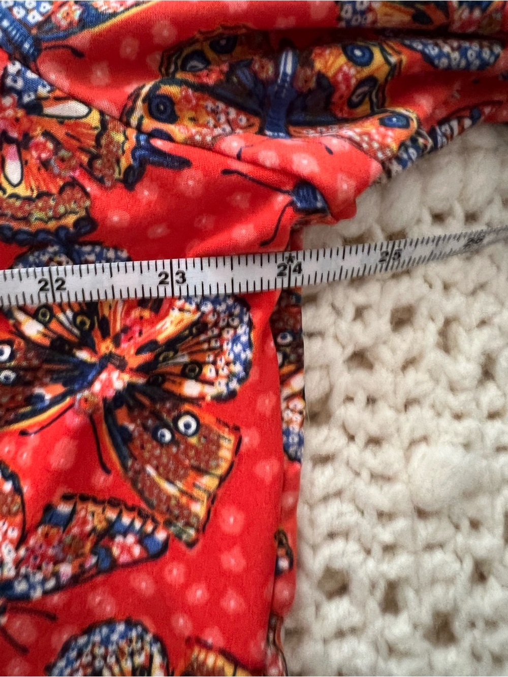 Attitudes by Renee Orange Butterfly Print V-neck Tunic - Picture 11 of 13